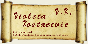 Violeta Kostačević vizit kartica